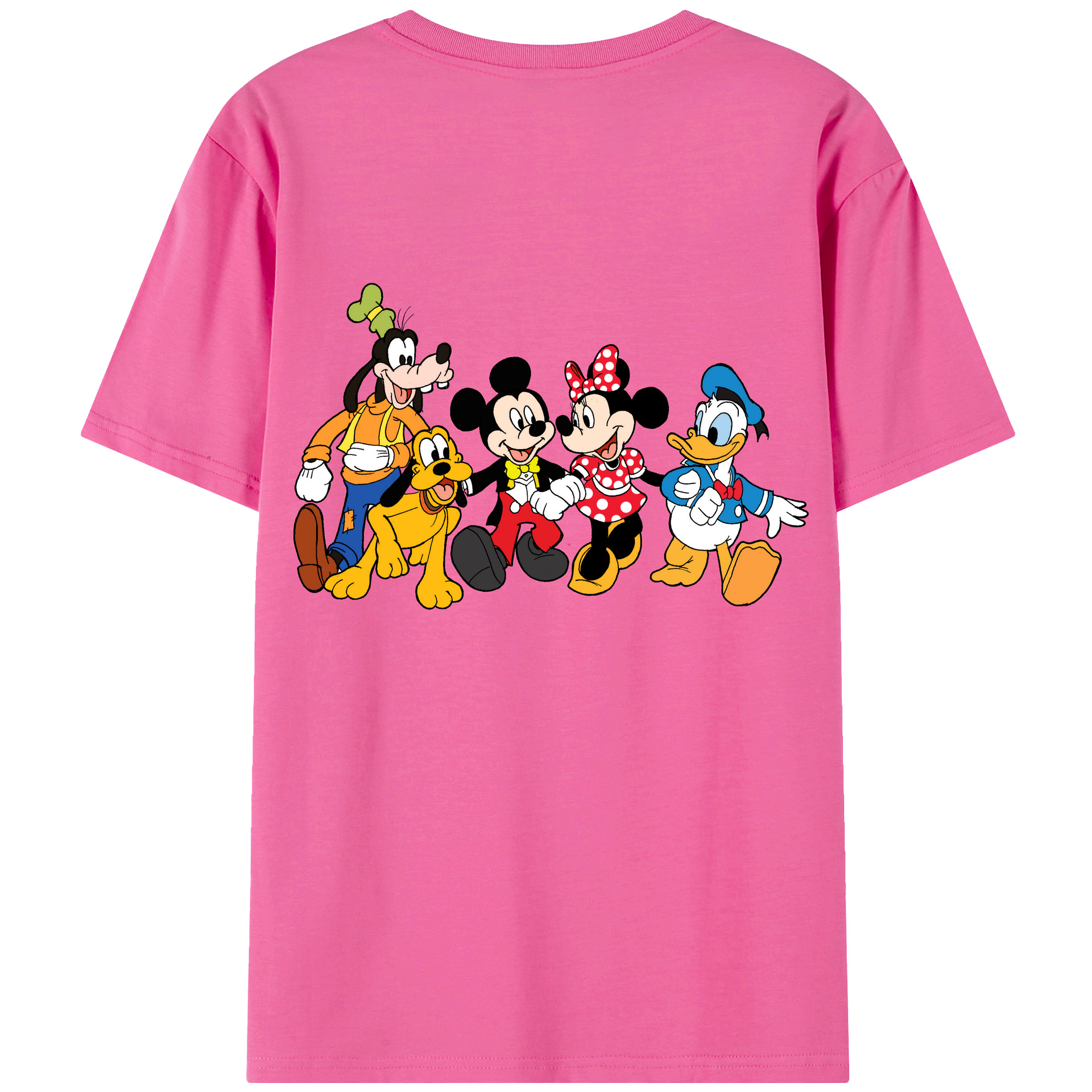 （画像用） ミッキーマウス Mickey Mouse レディース半袖Tシャツ(バックプリント)